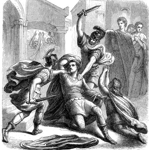 Assassinio di Stilicone a Ravenna, incisione ottocentesca