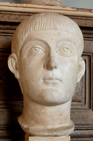 Busto in marmo raffigurante forse Valente o Onorio (Musei Capitolini)