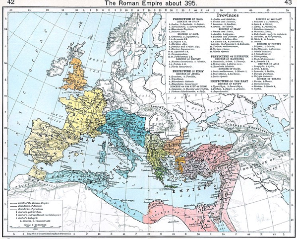 Impero Romano alla morte di Teodosio