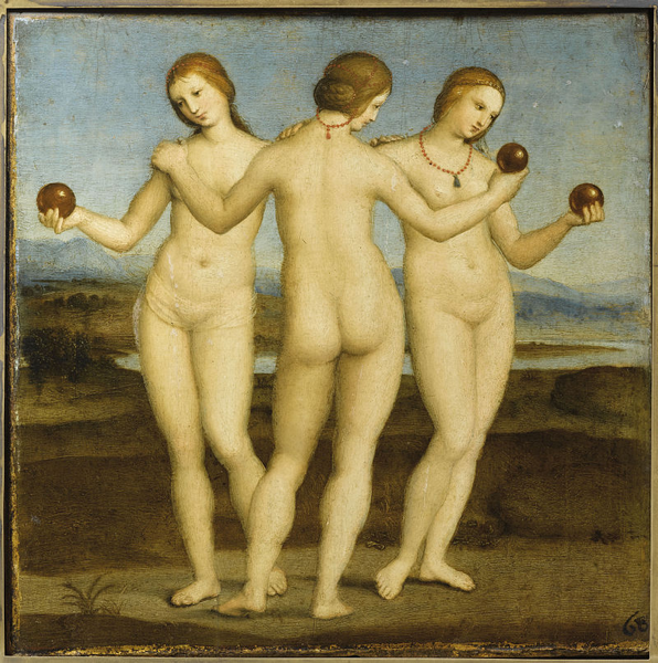 Le Tre Grazie, Raffaello, Museo Condé, Chantilly