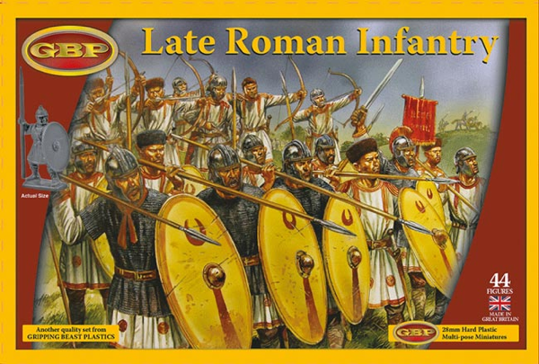Fanteria Romana del tardo Impero, illustrazione da una scatola di soldatini da collezione