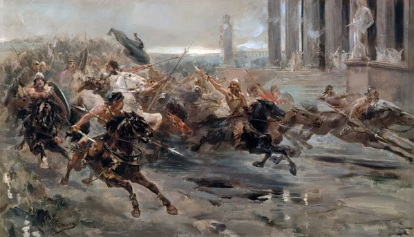 Ulpiano Checa, L'invasione dei barbari o Gli Unni entrano a Roma, 1887