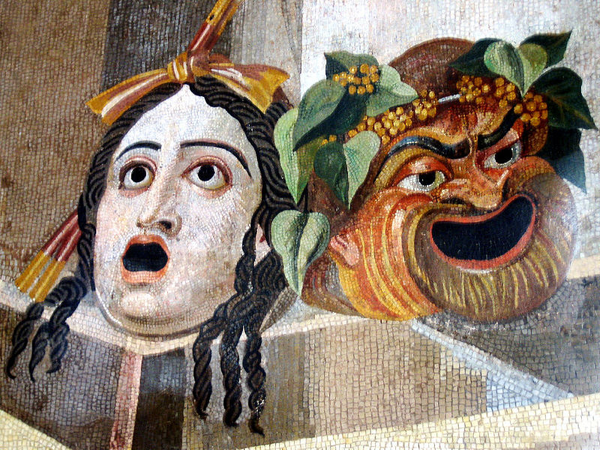 Maschere tragiac e comica, mosaico della Villa Adriana