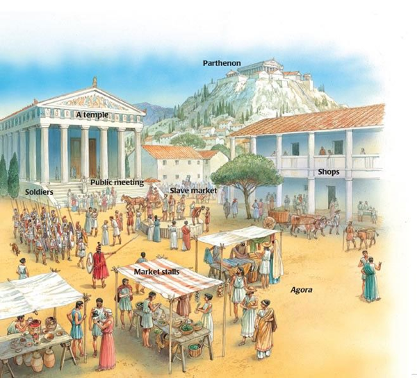 Ricostruzione di un'Agorà greca