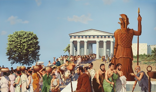 Scena di Vita quotidiana nell'Antica Atene