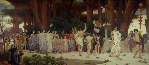 The Daphnephoria, Lord Frederick Leighton The Daphnephoria, Painting Lord Frederick Leighton, 1876