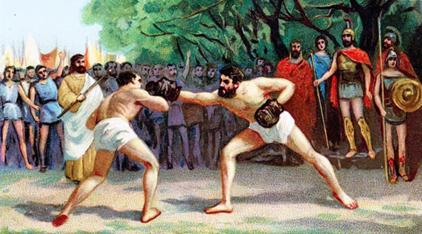 Un match di Boxe nell'Antica Grecia