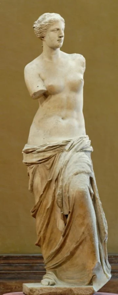 Afrodite, nota come Venere di Milo, 100 a.C. circa, Musée du Louvre, Parigi, Francia.