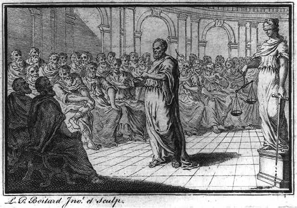 Incisione da “The Life of Socrates”
Londra, 1750