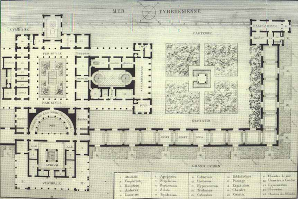 La pianta della villa di Plinio il giovane