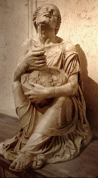 La vecchia ubriaca di Mirone di Tebe, copia romana da un originale del 300-280 a.C. circa 