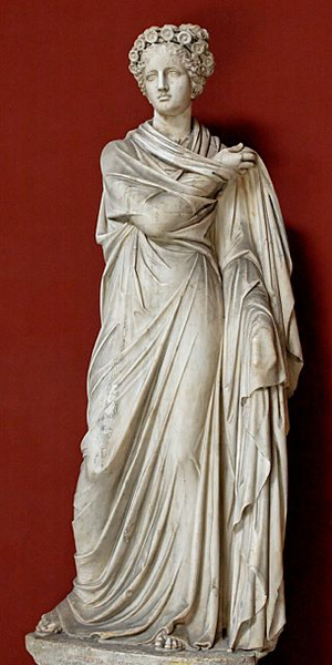 Polimnia, Musa della poesia lirico-sacra, associata anche alla retorica, opera marmorea romana del II secolo.