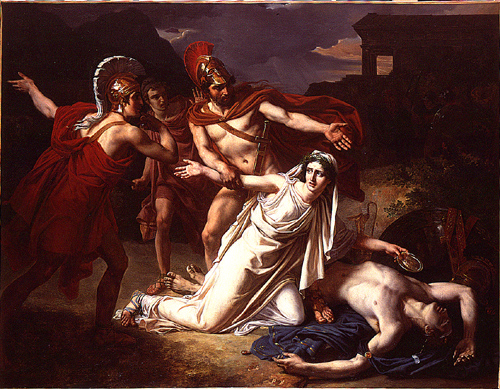 Sébastien Norblin, Antigone che seppellisce Polinice, 1825