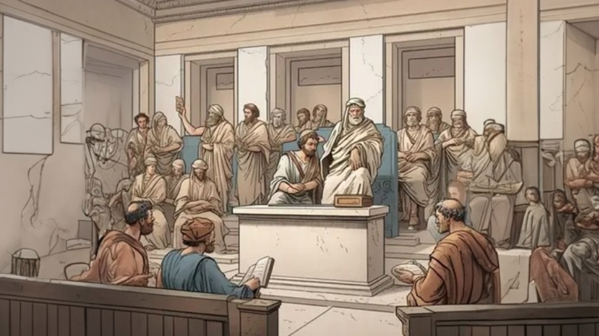 Un tribunale dell'Antica Grecia