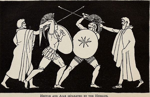 Il duello tra Ettore e Aiace,  John Flaxman, 1755-1826