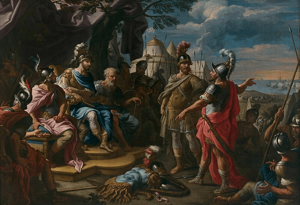 La disputa tra Aiace e Odisseo sull'armatura di Achille, Agostino Masucci, (1691 - 1758)