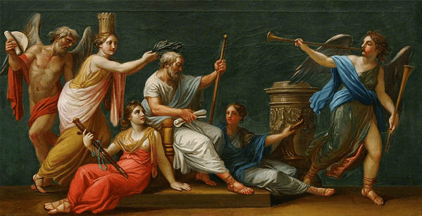 Omero incoronato come poeta poeta laureato, Antonio Zucchi, 1767 