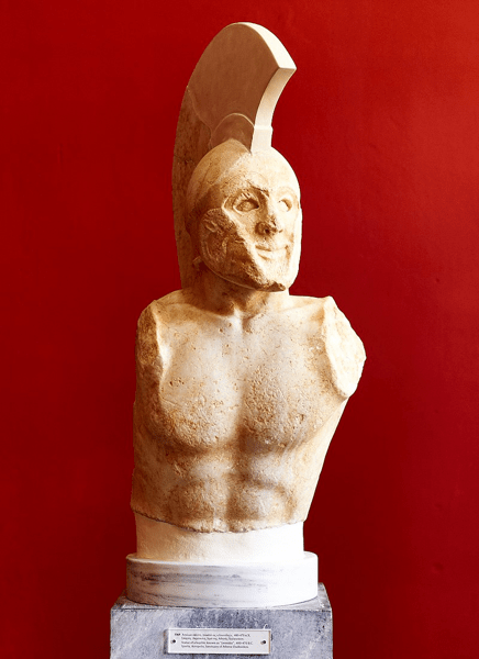 Busto di Leonida, V secolo a.C., Museo archeologico di Sparta