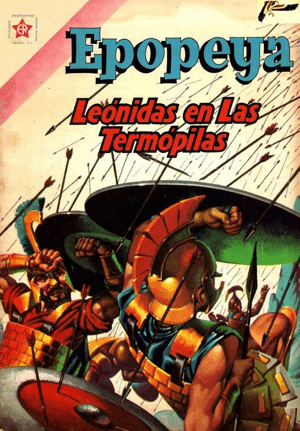 Copertina del Fumetto spagnolo Epopeya, dedicato alla battaglia delle Termopili, 1961
