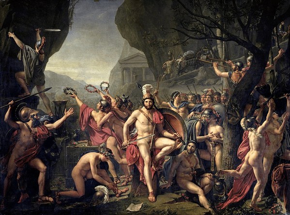 Leonida alle Termopili, Jacques-Louis David, 1814