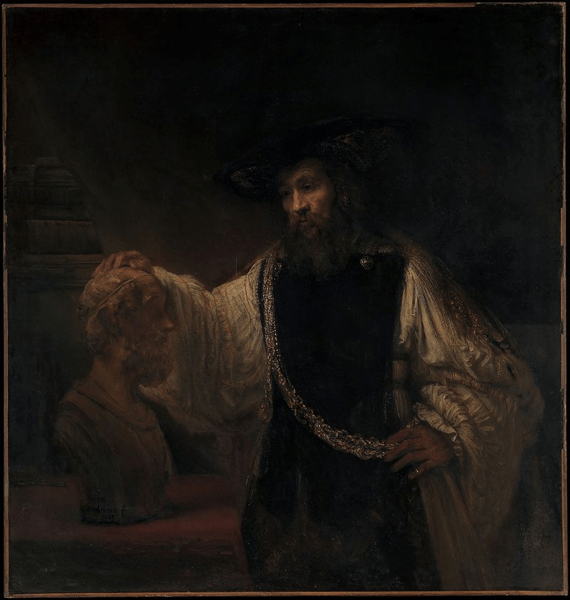 Aristotele con il busto di Omero – dipinto di Rembrandt