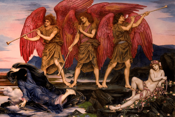 Aurora Trionfante in una tela di Evelyn De Morgan.