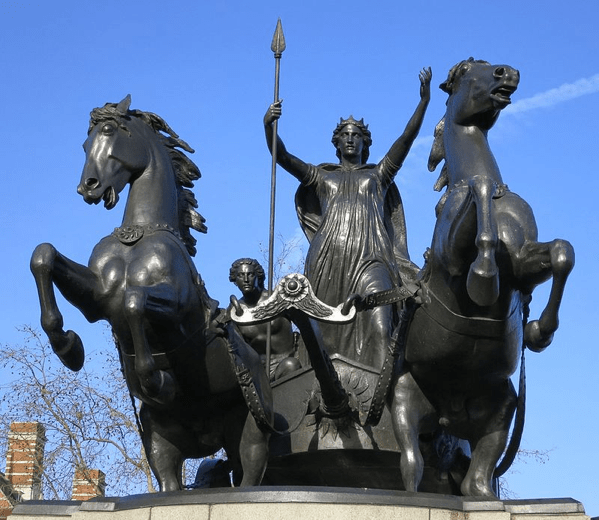 Boadicea e le sue figlie, statua di Thomas Thornycroft a Westminster