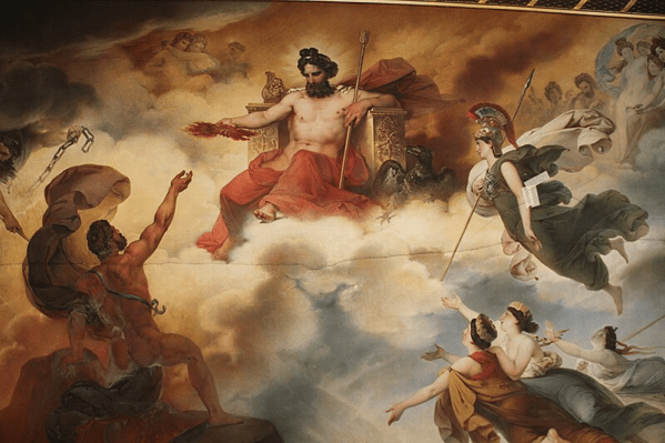 Il Vesuvio personificato riceve il fuoco da Giove, François Joseph Heim