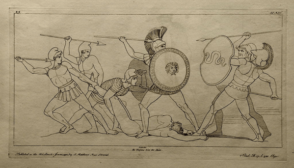 John Flaxman - La lotta per il corpo di Patroclo