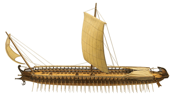 Modello di trireme greca, Deutsches Museum, Munich, Germany