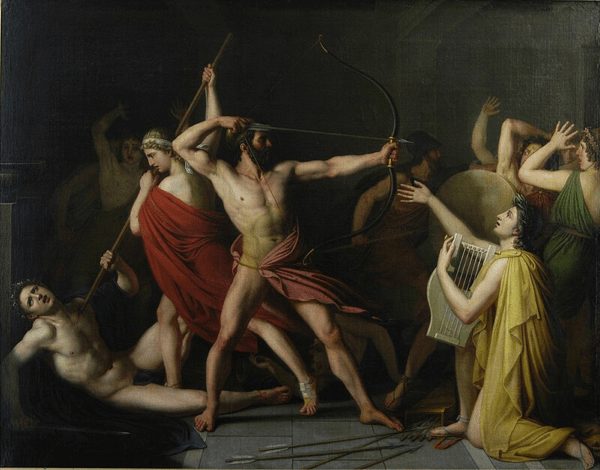Thomas Degeorge, Ulisse e Telemaco massacrano i corteggiatori di Penelope, 1812, Clermont-Ferrand, Roger Quilliot Art Museum