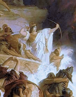 Artemisia, particolare dal dipinto La Battaglia di Salamina, di 
Wilhelm von Kaulbach 