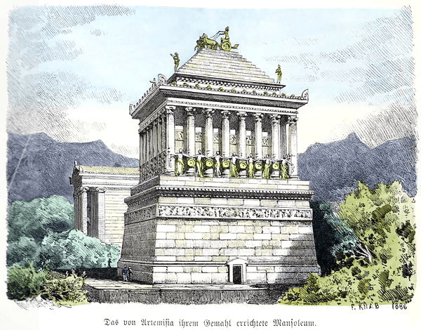Il Mausoleo di Alicarnasso, dipinto di Ferdinand Knab