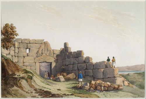 La Porta dei Leoni a Micene, Theodore Du Moncel 